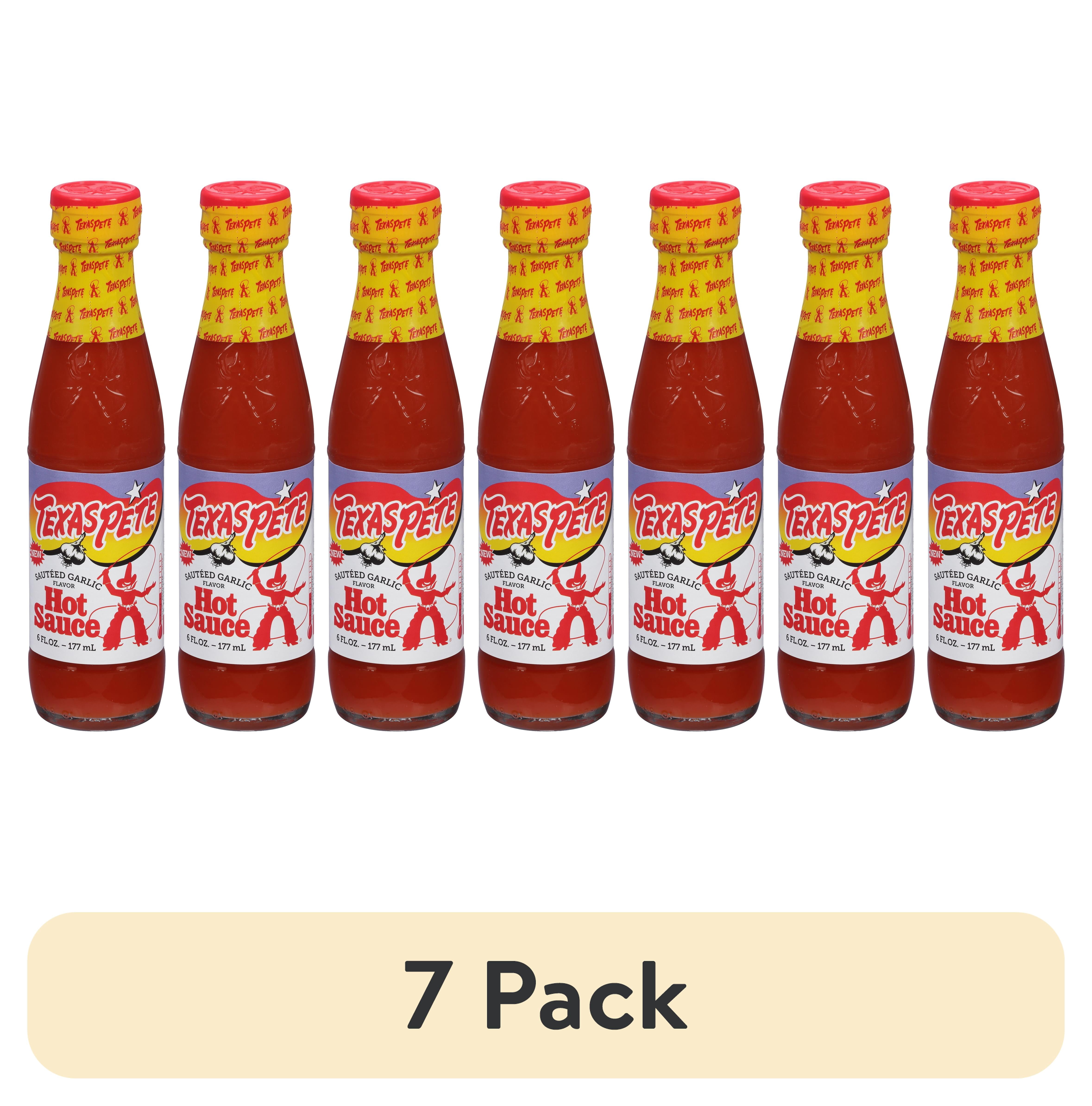 (7 pack) Texas Pete Garlic Hot Sauce 6 fl oz - Bold Flavor & Garlic Heat, Gluten-Free Certified