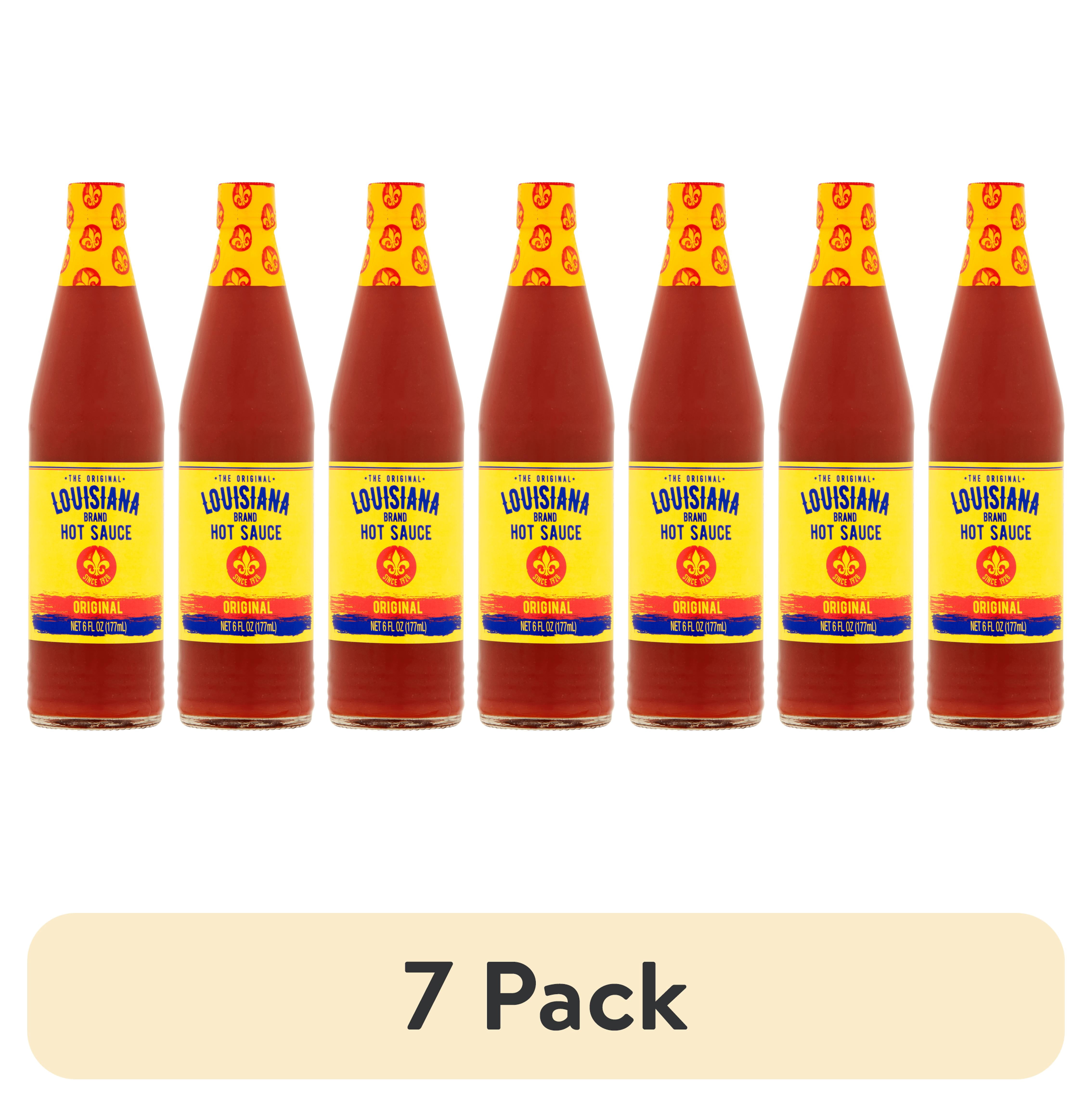 (7 pack) The Original Louisiana Brand Hot Sauce, Original Flavor, Shelf-Stable, 6 fl oz Bottle