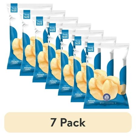 (7 pack) Utz Ripples Original Potato Chips, 7.75 oz Bag