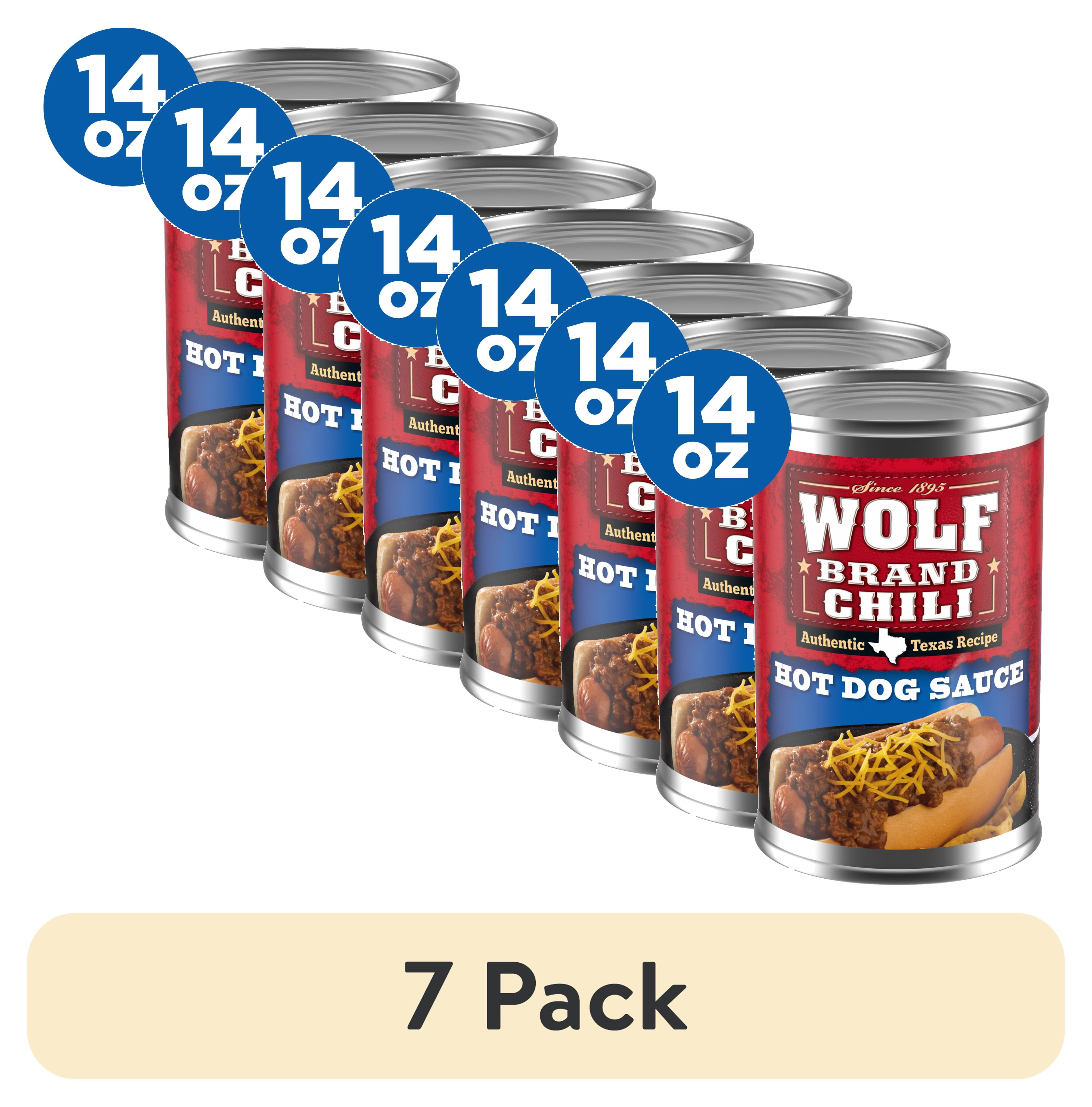 (7 pack) Wolf Brand Chili Hot Dog Sauce, 14 oz. Can