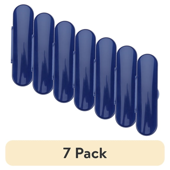 (7 pack) Your Zone 4 Count Blue Plastic Utensil Set with Fork, Spoon, Knife, and Travel Container