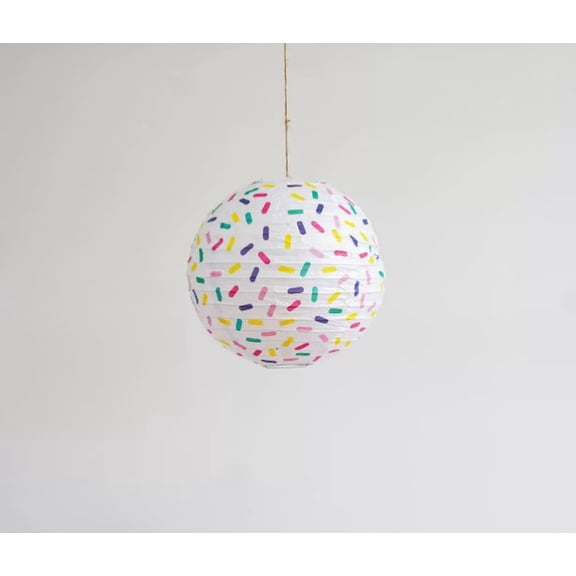 7 pack lanterns for children's birthday colorful round handmade lanterns hanging decorations ice cream party decoration foldable paper