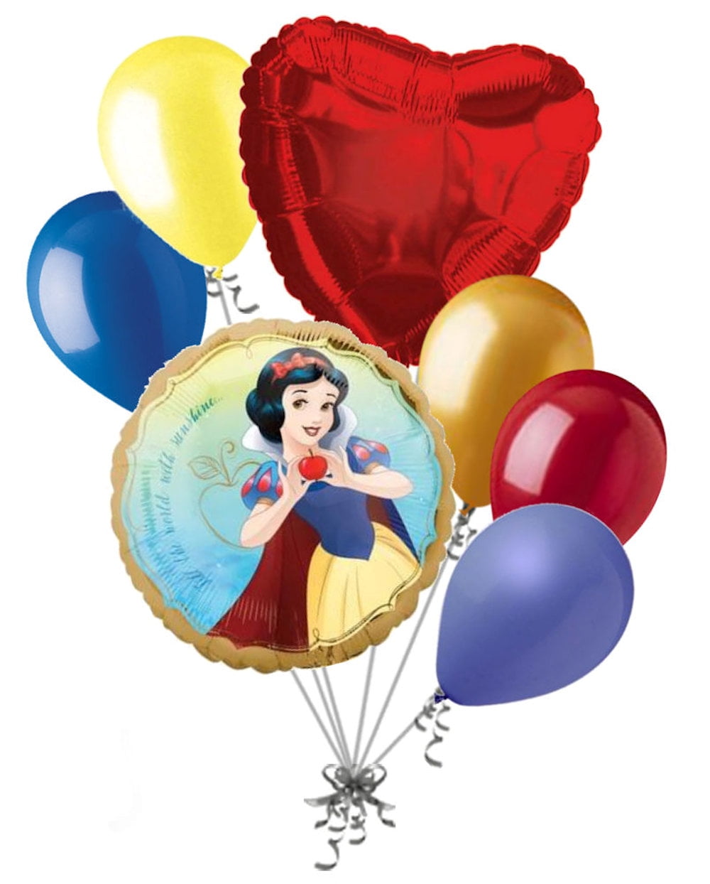 JECKAROONIE 7 pc Disney Princess Snow White Once Upon a Time Balloon Bouquet Party Decoration