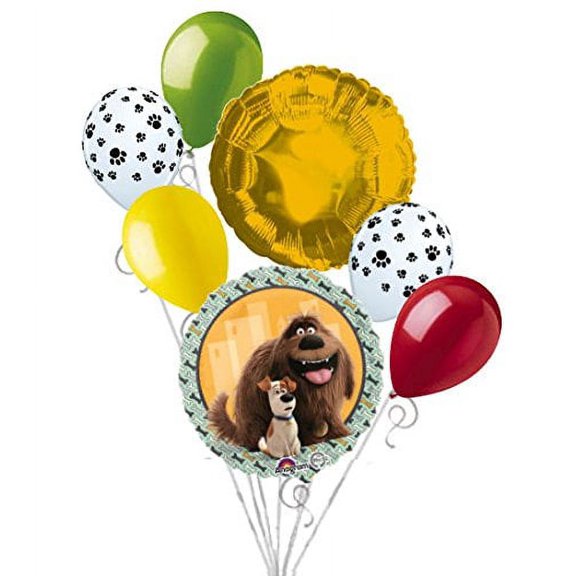 7 pc Secret Life of Pets Balloon Bouquet Party Decoration Birthday Max Duke Dog