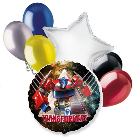 7 pc Transformers Bumblebee Balloon Bouquet Super Decoration