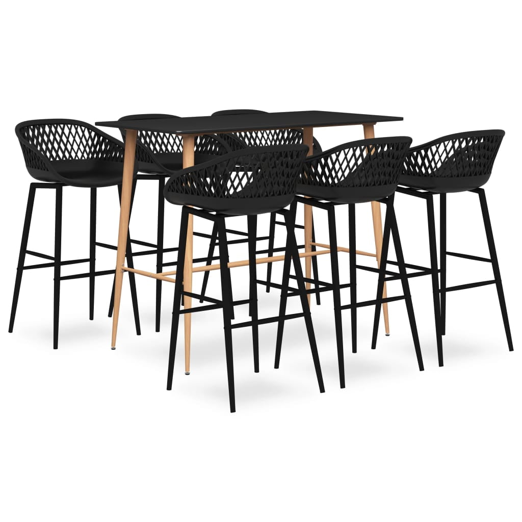 7piece bar set black
