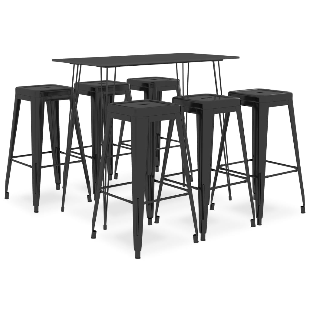7piece bar set black