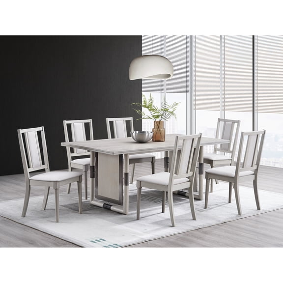 7-piece dining collection - Sleek design - Friend gatherings - Complements décor