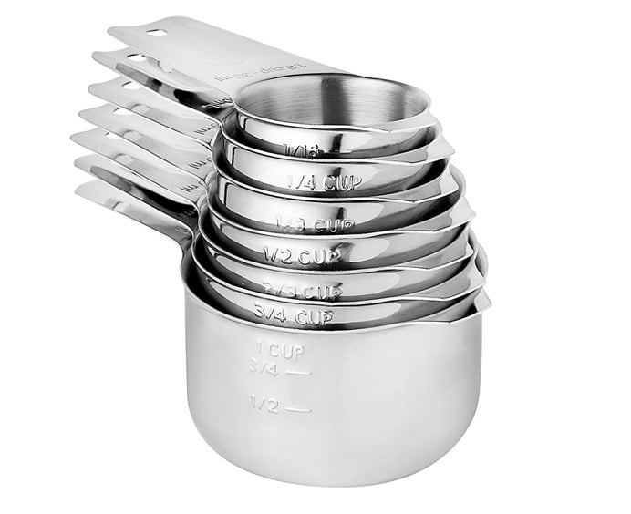 7-Piece Stainless Steel Nesting Measuring Cups Set
