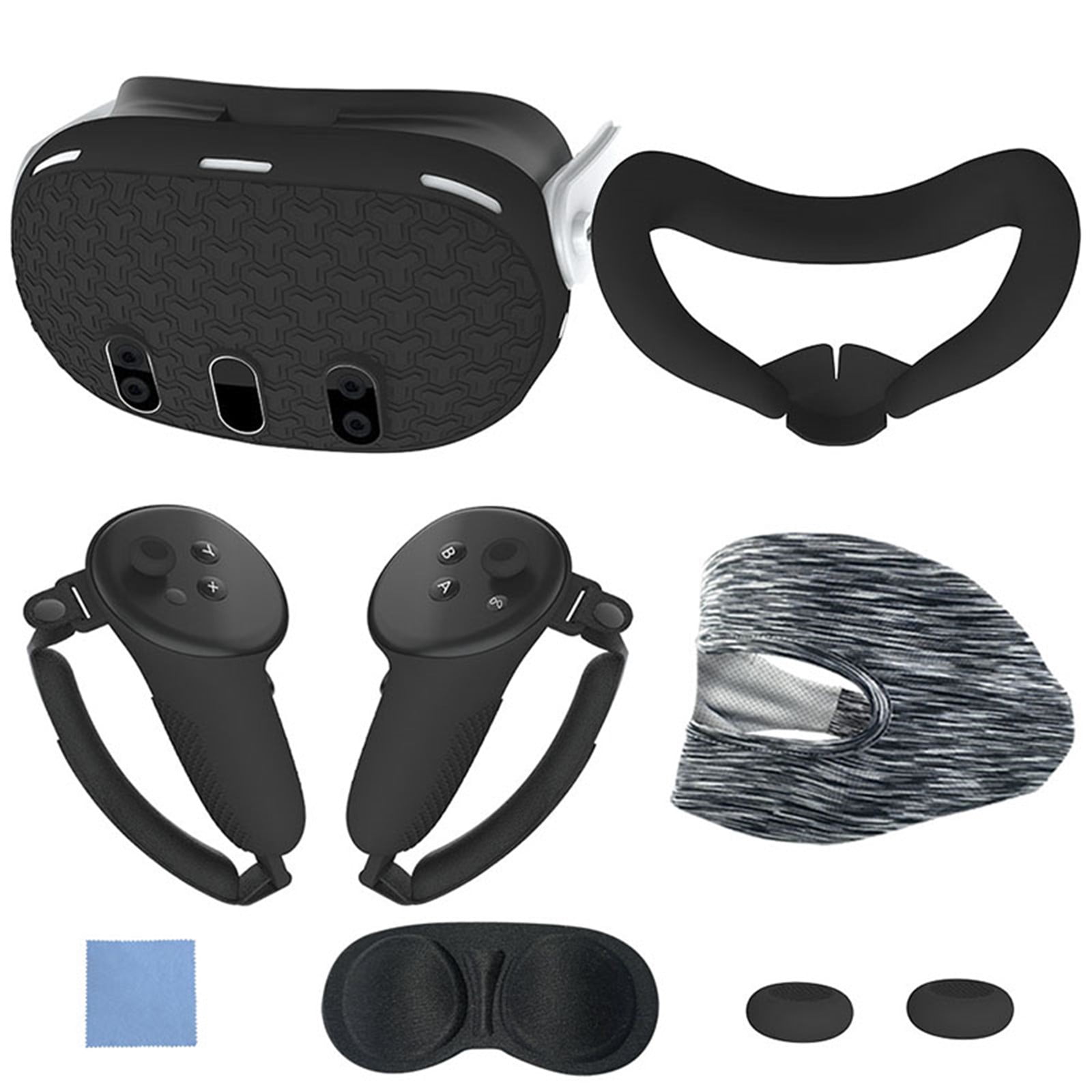7-piece set of accessories, silicone VR front shell protective cover ...