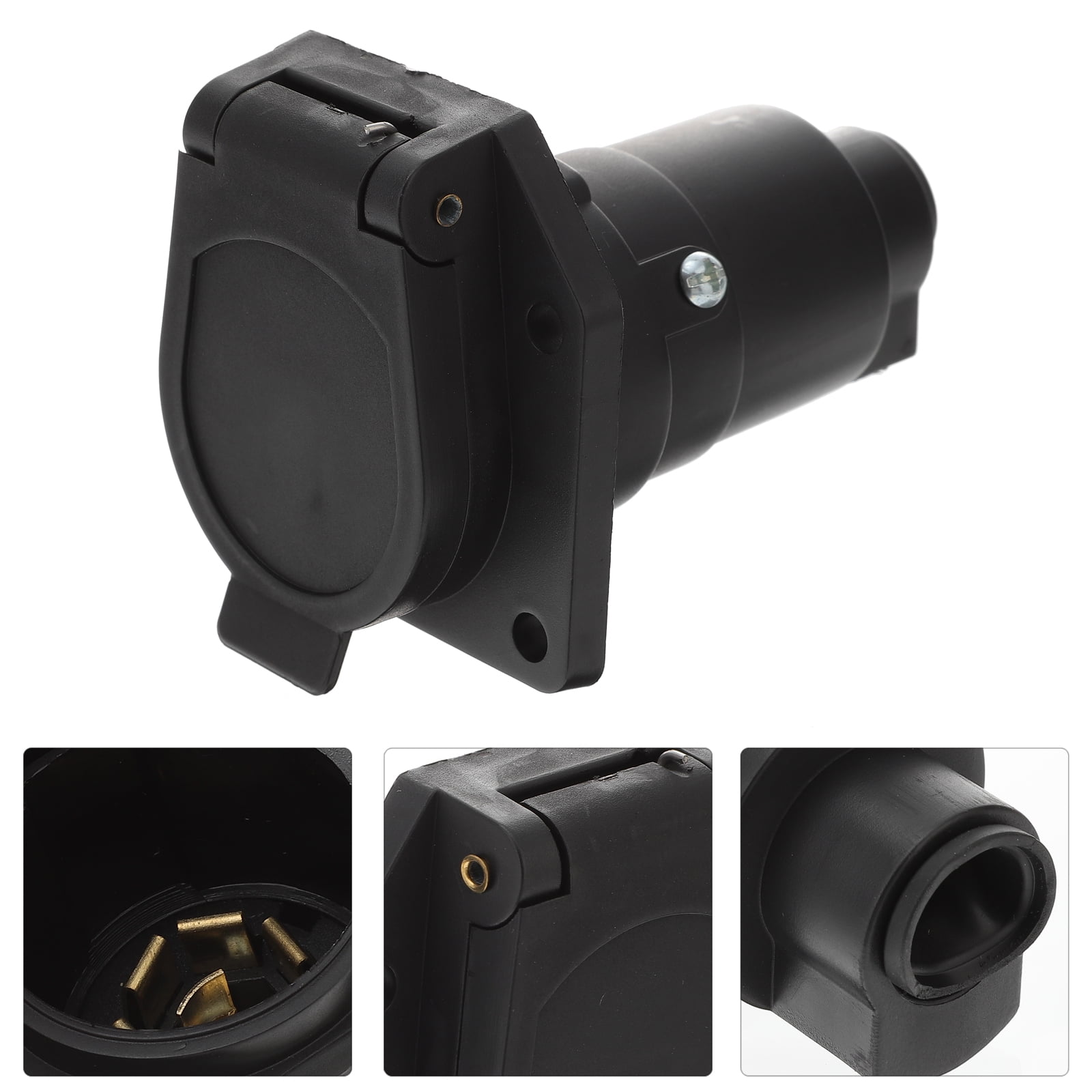 7pin socket 12V 7 Pin Round Trailer Plug 7 Way Socket Adapter Wiring