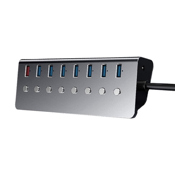 7-port USB 3.0 Hub with 1 Charging Port, Multi USB Port Expander for Windows PC