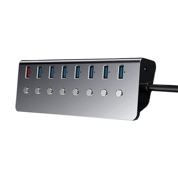 7-port USB Hub with 1 Charging Port, Multi USB Port Expander, Fast Data Transfer USB Splitter for PC, for