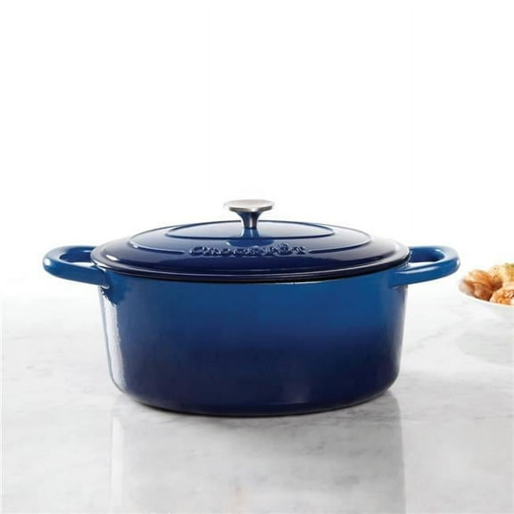 7 qt Oval Dutch Oven Crock Pot, Sappire