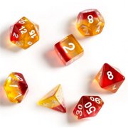 Sirius Dice Yellow & Red Polyhedral 7-Die Dice Set