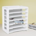 thumbnail image 1 of 7-tier White Office Desktop Organizers and Accessories Letter Tray Paper Sorter Holder File Document Rack Shelf Literature Organizer Rack for Home Office School Classroom Supplies Easy Assembly, 1 of 10