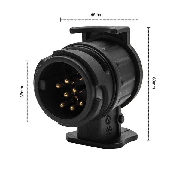 7 to 13 Pin Towing Socket Trailer Plug Waterproof Trailer Electrics Plug Adapter 7 pin to 13pin Trailer Caravan Towbar Towing