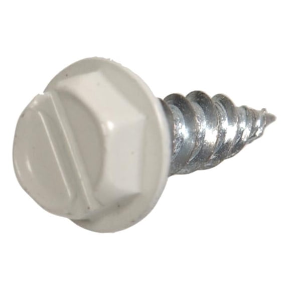 7 x 0.5 in. Gutter Screw, White - 10 Per Card - Pack of 10