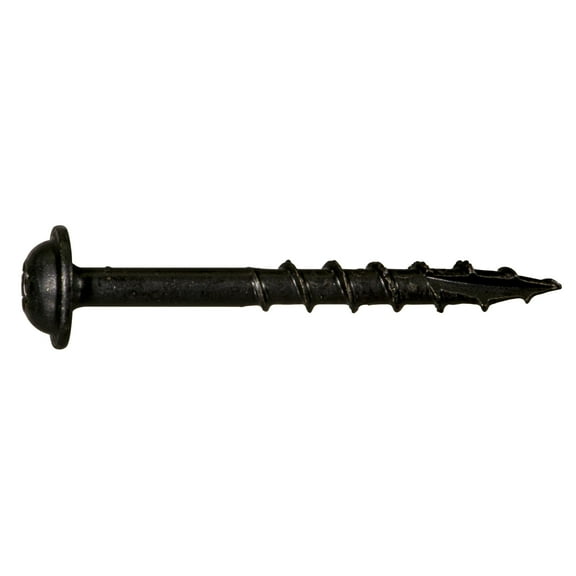 #7 x 1-1/2" Black Phosphate Star Round Head Pocket Screws (60 pcs.)