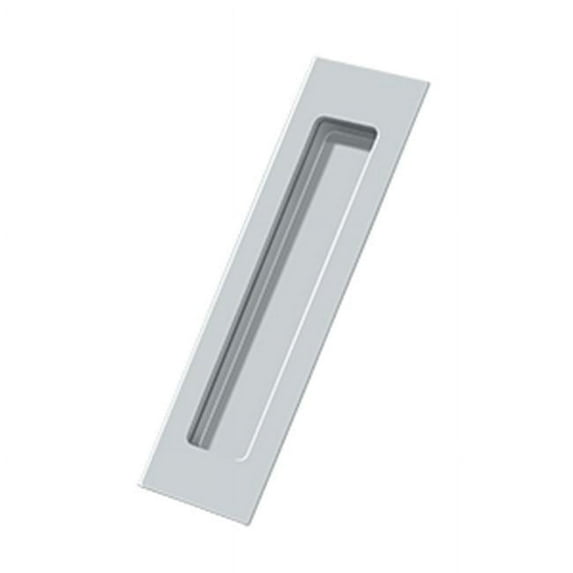 7 x 1.87 x 0.37 in. Rectangular Flush Pull, Bright Chrome - Solid Brass