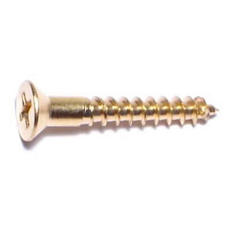#7 x 1" Brass Phillips Flat Head Wood Screws WSFB-214