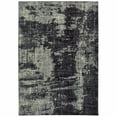 thumbnail image 1 of 7' x 10' Black Ivory Machine Woven Abstract Indoor Area Rug, 1 of 3