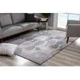 thumbnail image 1 of 7â€™ x 10â€™ Gray Dripping Damask Area Rug, 1 of 5