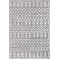 thumbnail image 1 of 7' x 10' Gray and Ivory Geometric Rectangular Area Throw Rug, 1 of 8
