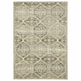 thumbnail image 1 of 7â€™ x 10â€™ Ivory and Gray Floral Trellis Indoor Area Rug, 1 of 3