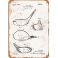 thumbnail image 1 of 7 x 10 METAL SIGN - 1926 Metal Golf Club Driver Patent - Vintage Rusty Look, 1 of 2