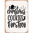 thumbnail image 1 of 7 x 10 METAL SIGN - Christmas Cookies For Two - Vintage Rusty Look, 1 of 2
