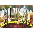 thumbnail image 1 of 7 x 10 METAL SIGN - Greetings from Hollywood - Vintage Rusty Look, 1 of 2