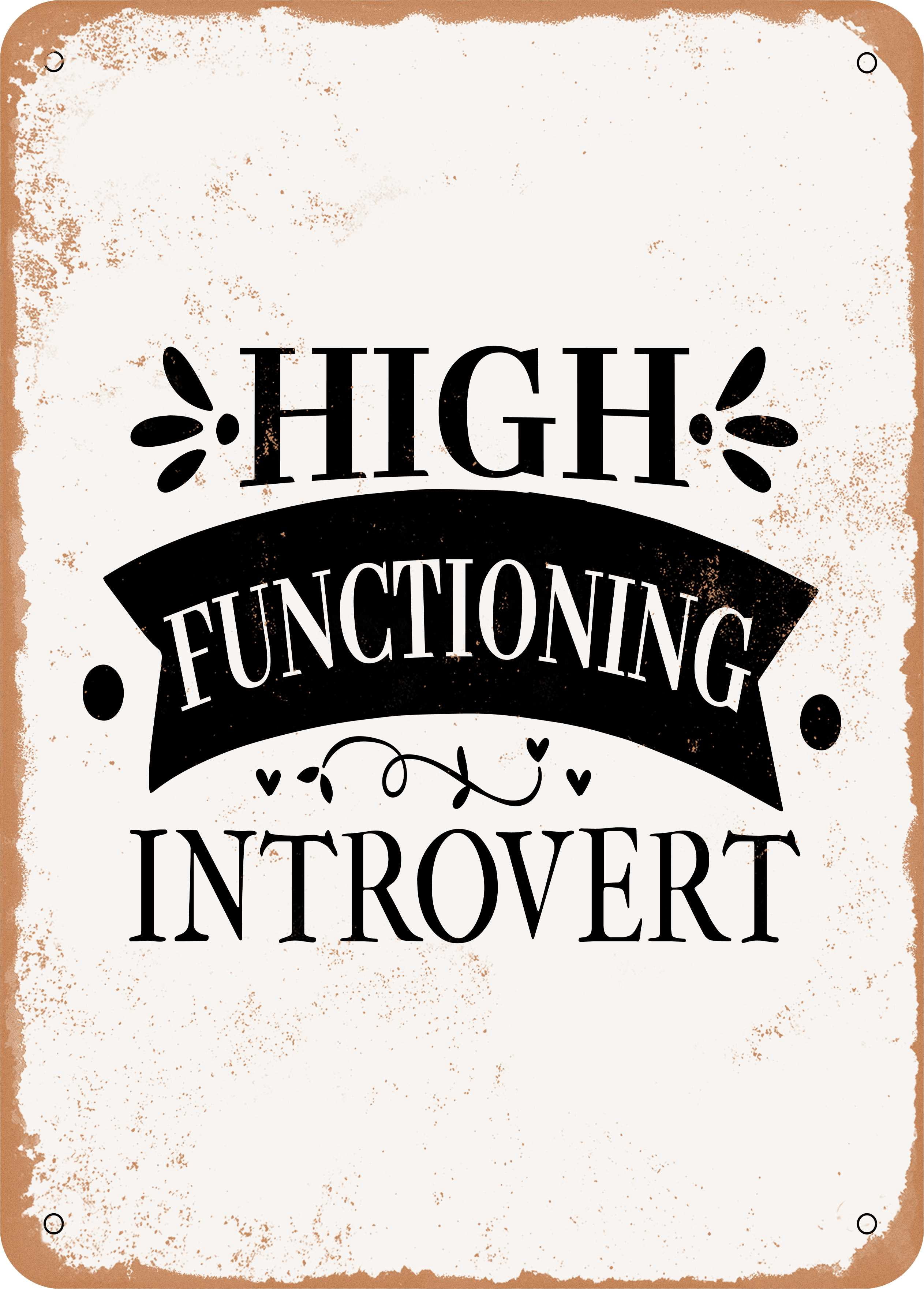 7 x 10 METAL SIGN - High Functioning Introvert - 2 - Vintage Rusty Look ...