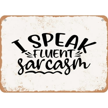 7 x 10 METAL SIGN - I Run On Caffeine Chaos Cuss Words - 2 - Vintage Rusty Look