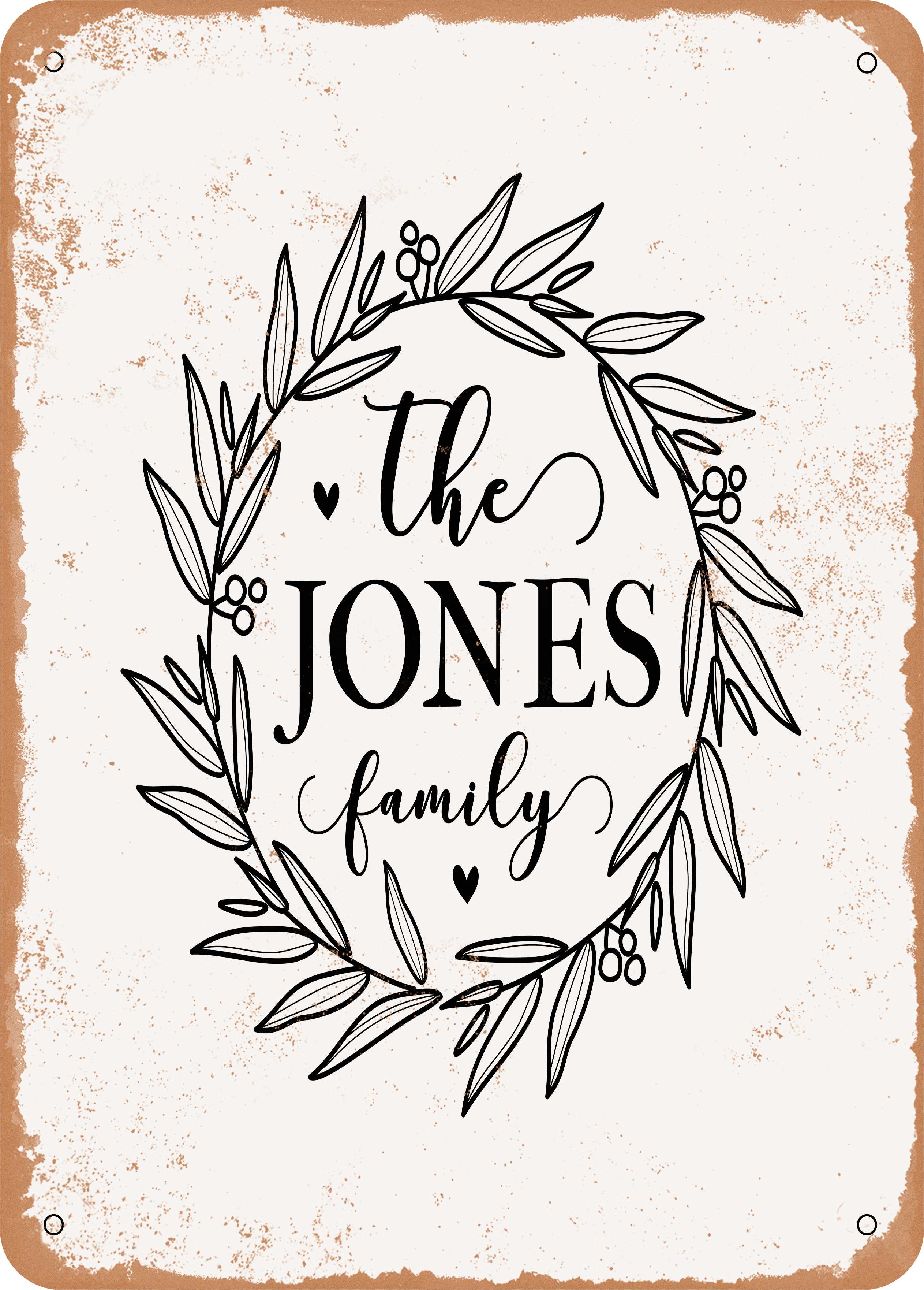 7 x 10 METAL SIGN - the Jones Family - Vintage Rusty Look - Walmart.com