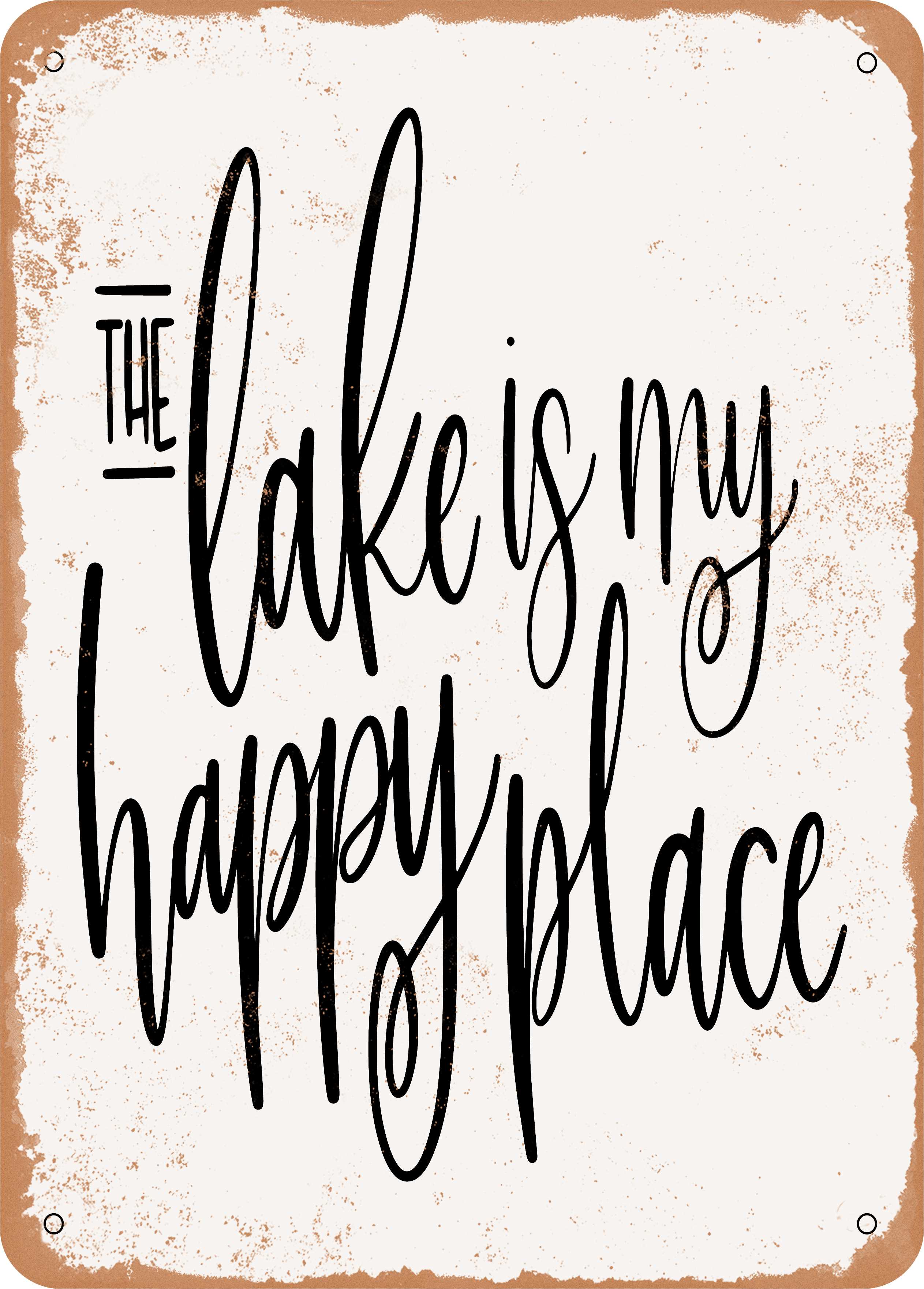 7 x 10 METAL SIGN - the Lake - Vintage Rusty Look - Walmart.com