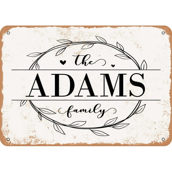 7 x 10 Metal Sign - The Adams Family (Style 1) - Vintage Rusty Look