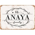 thumbnail image 1 of 7 x 10 Metal Sign - The Anaya Family (Style 1) - Vintage Rusty Look, 1 of 1