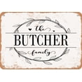thumbnail image 1 of 7 x 10 Metal Sign - The Butcher Family (Style 1) - Vintage Rusty Look, 1 of 1