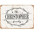 thumbnail image 1 of 7 x 10 Metal Sign - The Christopher Family (Style 1) - Vintage Rusty Look, 1 of 1