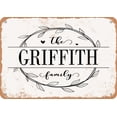 thumbnail image 1 of 7 x 10 Metal Sign - The Griffith Family (Style 1) - Vintage Rusty Look, 1 of 1