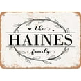 thumbnail image 1 of 7 x 10 Metal Sign - The Haines Family (Style 1) - Vintage Rusty Look, 1 of 1