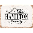thumbnail image 1 of 7 x 10 Metal Sign - The Hamilton Family (Style 2) - Vintage Rusty Look, 1 of 1