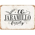 thumbnail image 1 of 7 x 10 Metal Sign - The Jaramillo Family (Style 2) - Vintage Rusty Look, 1 of 1