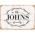 thumbnail image 1 of 7 x 10 Metal Sign - The Johns Family (Style 1) - Vintage Rusty Look, 1 of 1