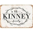 thumbnail image 1 of 7 x 10 Metal Sign - The Kinney Family (Style 1) - Vintage Rusty Look, 1 of 1