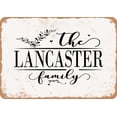 thumbnail image 1 of 7 x 10 Metal Sign - The Lancaster Family (Style 2) - Vintage Rusty Look, 1 of 1