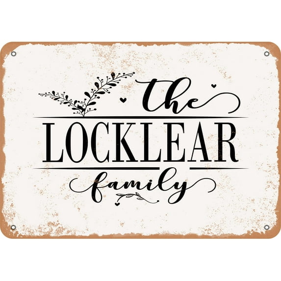 7 x 10 Metal Sign - The Locklear Family (Style 2) - Vintage Rusty Look