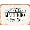 thumbnail image 1 of 7 x 10 Metal Sign - The Marrero Family (Style 2) - Vintage Rusty Look, 1 of 1