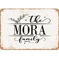 thumbnail image 1 of 7 x 10 Metal Sign - The Mora Family (Style 2) - Vintage Rusty Look, 1 of 1